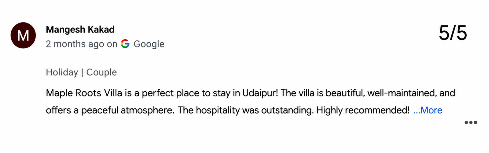 Pool Heritage Villa Guest Review Photo Udaipur — Maple Roots Villa Udaipur guest review photo