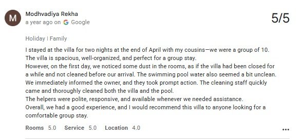 Udaipur Villa Pool Cozy Guest Review Photo — Maple Roots Villa Udaipur guest review photo