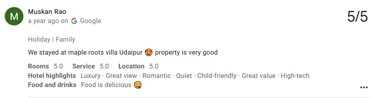 Udaipur Villa Pool Deck Luxury Guest Review Photo — Maple Roots Villa Udaipur guest review photo